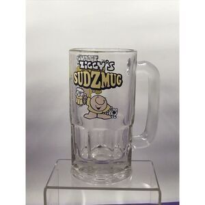 Ziggy Suds Tall Glass Mug Vintage 1980 Beer Glass